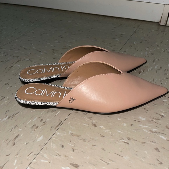 Calvin Klein Shoes - NWT Calvin Klein Nude Flat Slip on shoes